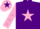 Silk - Purple, pink star, pink sleeves, mauve stars, pink cap, purple star