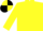 Silk - Yellow, black horse, yellow and black quartered cap