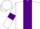 Silk - White body, purple stripe, white arms, purple armlets, white cap, purple hooped