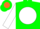 Silk - Green & orange, green shamrock on white ball, green & orange bars on white slvs