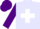 Silk - Lavender, white 'ns,ss,rg' and cross, purple sleeves, purple cap
