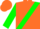 Silk - Orange, green sash, green blocks on sleeves, orange cap