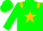 Silk - Green, gold star and epaulets, green cap