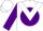 Silk - White, purple ball, white chevron on purple sleeves