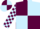 Silk - Maroon and light blue (quartered), checked sleeves