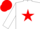 Silk - White, red star, red cap