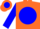 Silk - Orange, orange 'ag' on blue ball, blue sleeves