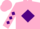 Silk - Pink, purple diamond, purple diamonds on sleeves, pink cap