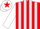 Silk - Red body, light blue striped, white arms, white cap, red star