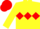 Silk - Yellow body, red triple diamond, yellow arms, red cap