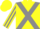 Silk - Yellow, grey cross belts, striped sleeves