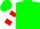 Silk - Green, white and red belt, white and red bars on sleeves, green cap