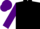 Silk - Black, purple circled 'ds', purple sleeves and cap
