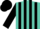 Silk - Turquoise,, black stripes on sleeves, teal cap