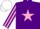 Silk - Purple, pink star, striped sleeves, white cap