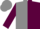 Silk - Gray and maroon halves, gray and maroon opposing sleeves