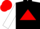 Silk - Black body, red triangle, white arms, red cap
