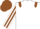 Silk - White body, brown epaulettes, white arms, brown striped, brown cap