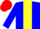 Silk - Blue, red '6' in yellow panel, blue sleeves, red cap