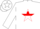 Silk - White with red sleves with white hoops red star on back with white emblem