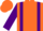 Silk - Neon orange, bright purple braces and sleeves, neon orange cap