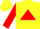 Silk - Yellow, red triangle, red slvs, two yellow hoops