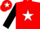 Silk - Red, white star, black sleeves, red cap, white star