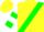 Silk - Yellow, green sash, white and green hooped sleeves