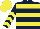 Silk - Dark Blue, Yellow hoops, chevrons on sleeves, Yellow cap