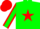 Silk - Green body, red star, green arms, red seams, red cap