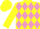 Silk - Yellow body, mauve three diamonds, yellow arms, yellow cap