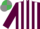 Silk - MAROON and WHITE STRIPES, emerald green and grey quartered cap