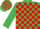 Silk - Emerald Green and Red check, Emerald Green sleeves