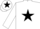 Silk - White, black star, white cap, black star