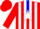 Silk - Red, white stripes , white star on blue yoke