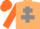 Silk - Beige, grey cross of lorraine, orange sleeves and cap