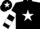 Silk - Black, white star, hooped sleeves and star on cap