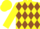 Silk - Yellow, brown diamonds on yellow sleeves, yellow cap