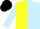 Silk - yellow and light blue halved horizontally, light blue sleeves, black cap