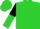 Silk - Lime green turquiose halves s emblem