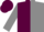 Silk - Maroon and gray halves, 'straightaway' on opposing sleeves