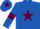 Silk - Royal blue, maroon star, armlets and star on cap