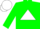 Silk - Forest green, white triangle and cap