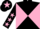 Silk - Black, pink diabolo, black sleeves, pink stars, black cap, pink star
