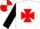 Silk - White, red maltese cross, black sleeves, white and red quartered cap
