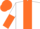 Silk - White, orange stripe, halved sleeves, orange cap