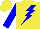Silk - Yellow, blue lightning bolt, blue sleeves