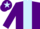 Silk - Purple, light blue stripe and star on cap