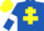 Silk - Royal blue, yellow cross of lorraine, royal blue sleeves, white armlets, yellow cap