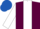 Silk - Maroon, white stripe, white sleeves, royal blue cap